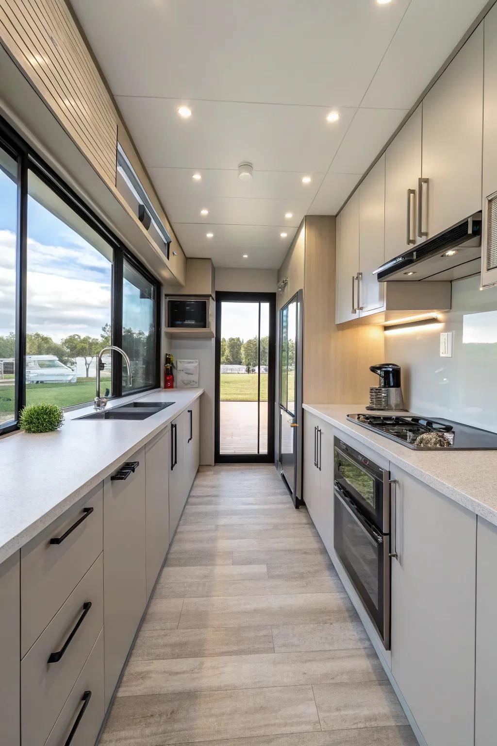 Modern features bring a clean and elegant look to small spaces.