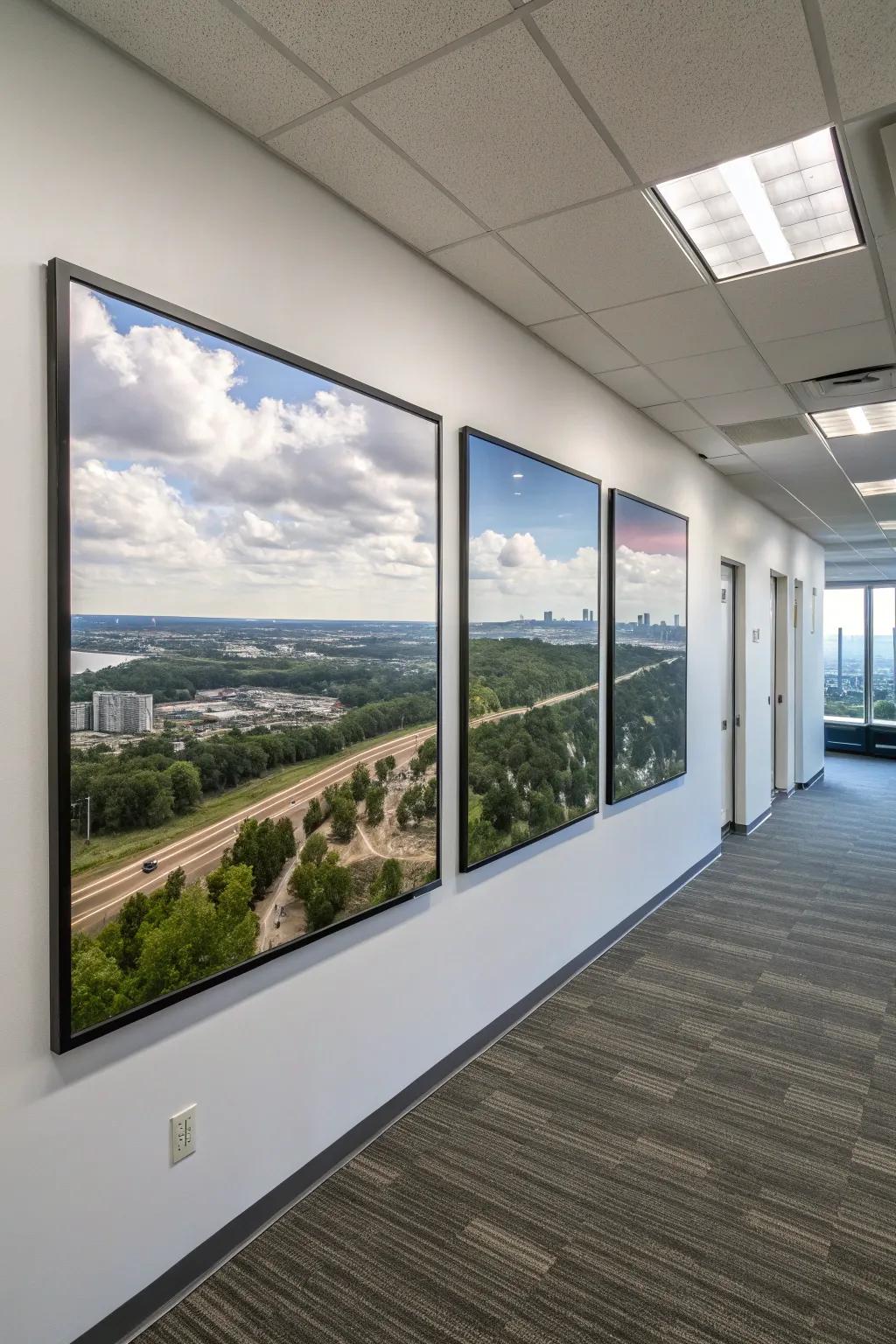 A triptych arrangement turns an ordinary photo into an eye-catching art piece.