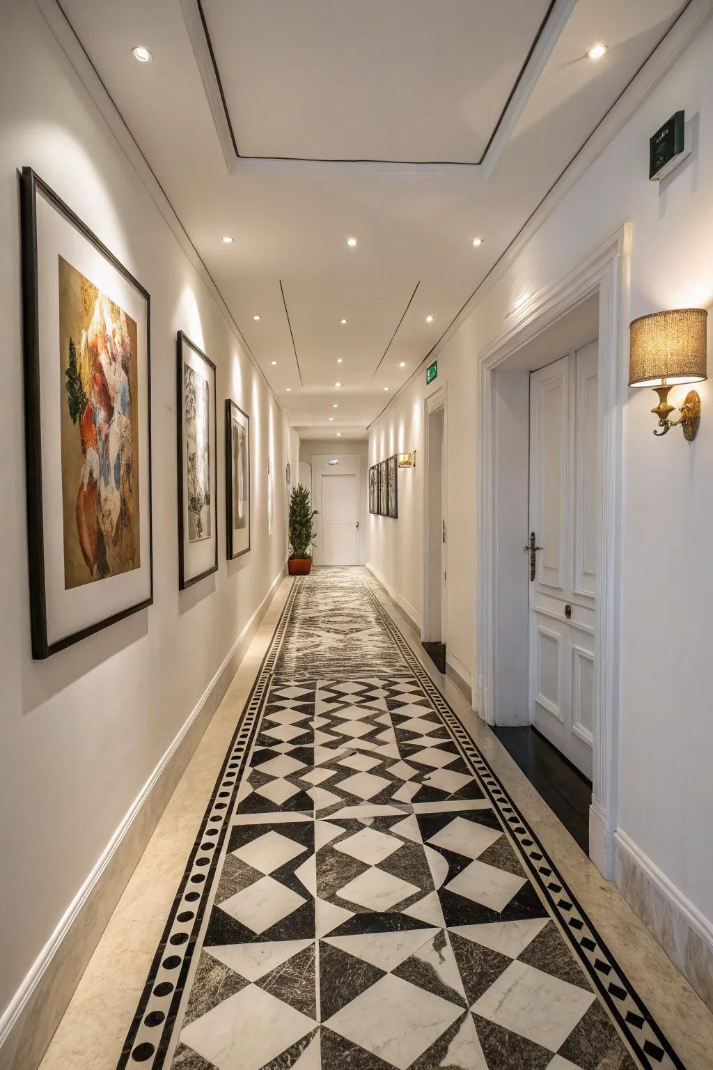 Shape effects transform this corridor into a captivating display.