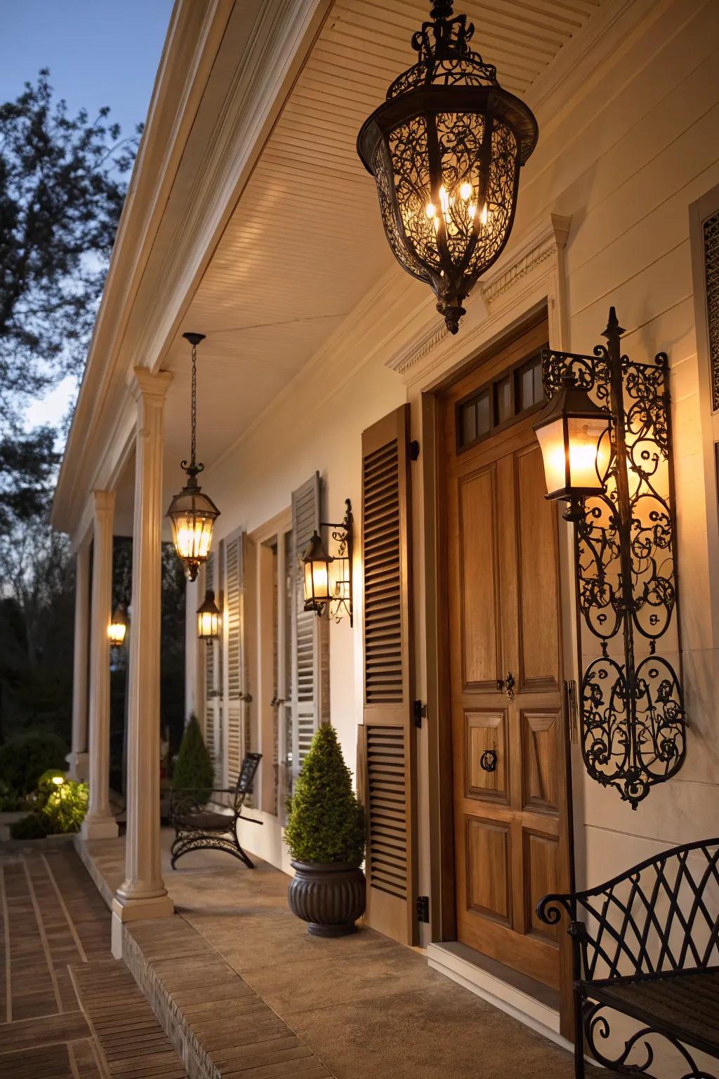 Brighten your porch with sophisticated illumination.