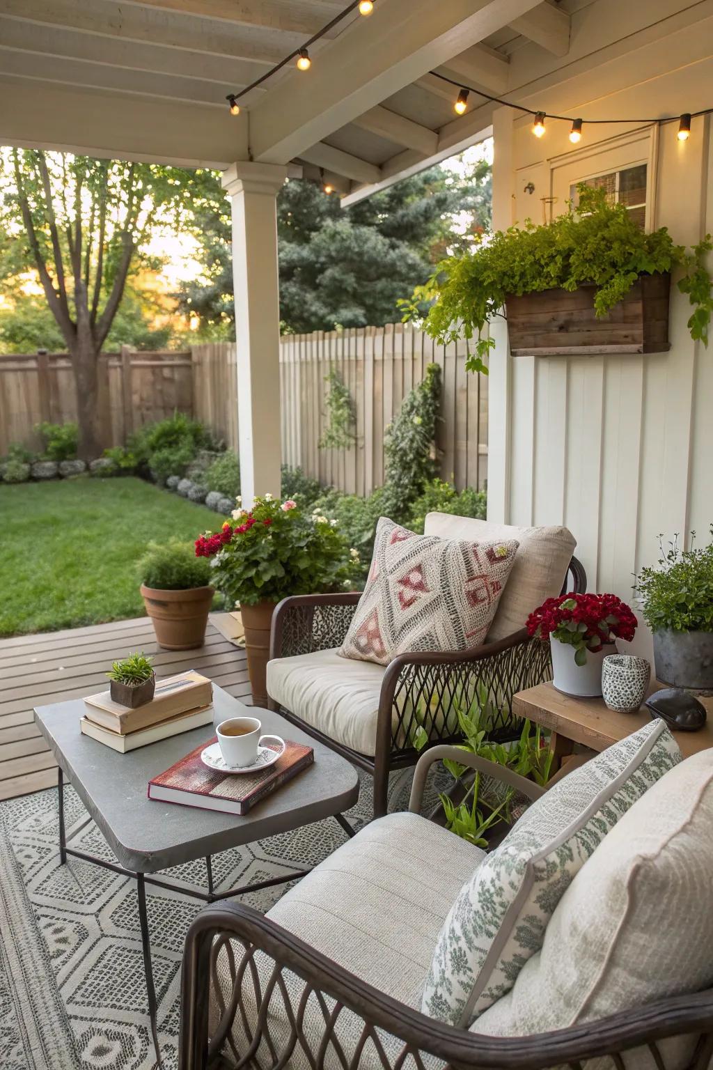 Comfortable seating space for tranquil moments.