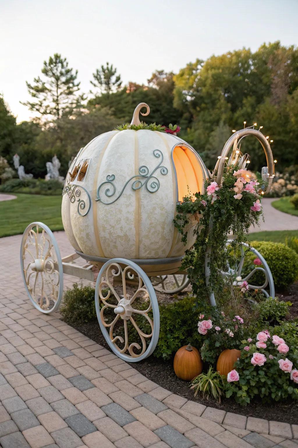 Bring fairy tales to life with a royal carriage pumpkin.