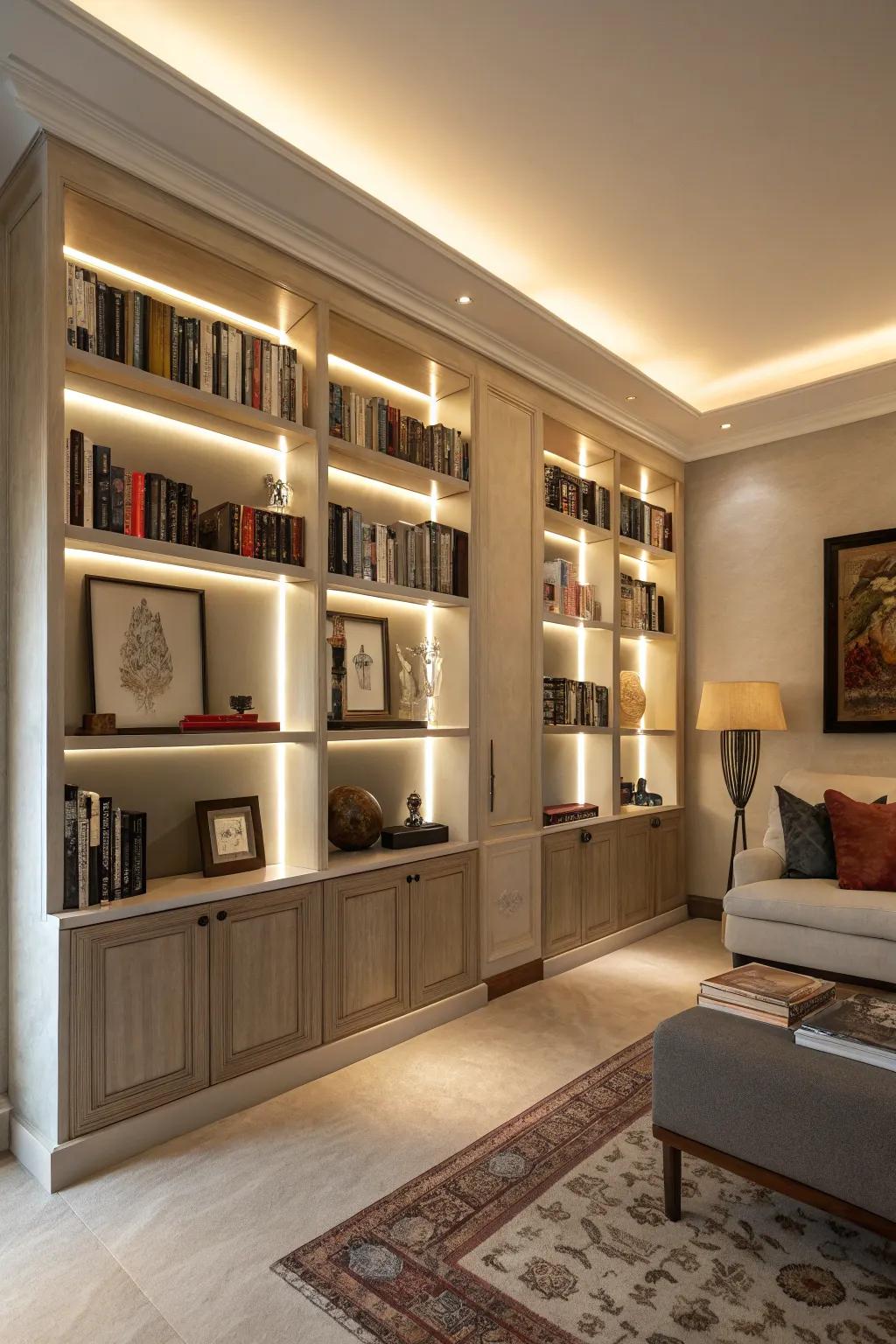 High shelves introduce height and visual appeal.