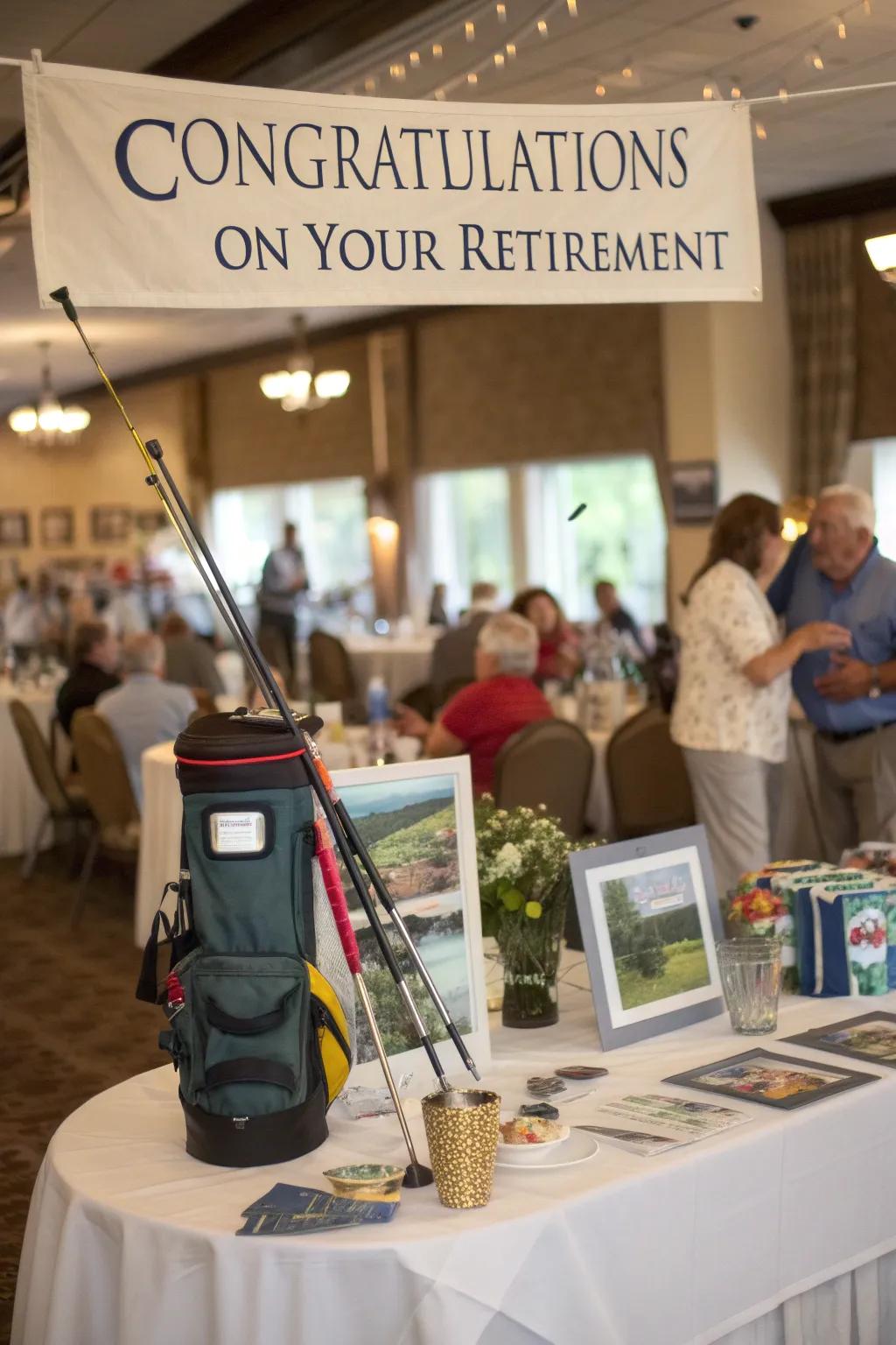 Themed table settings provide a customized component to the commemoration.