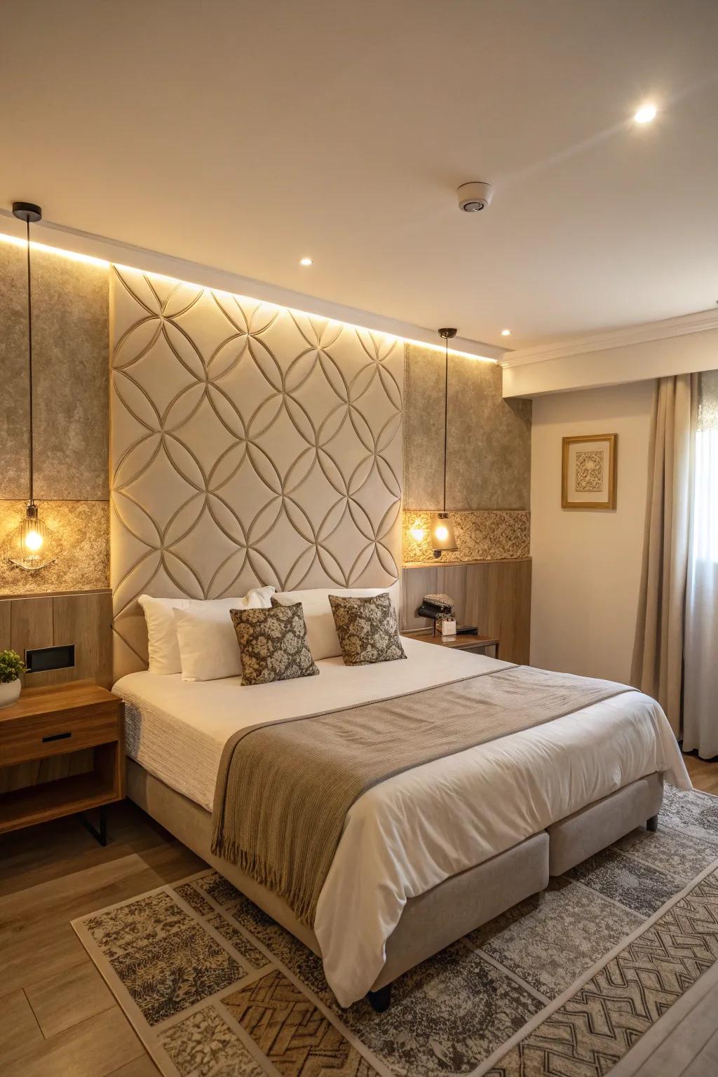 Gentle illumination establishes the ideal romantic mood.