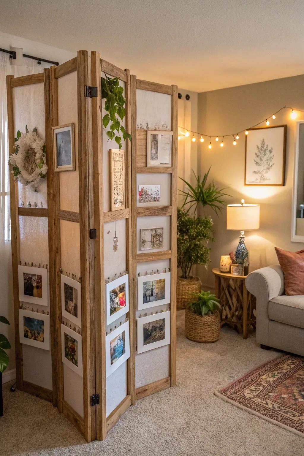 Express your creativity with a customizable DIY room divider.