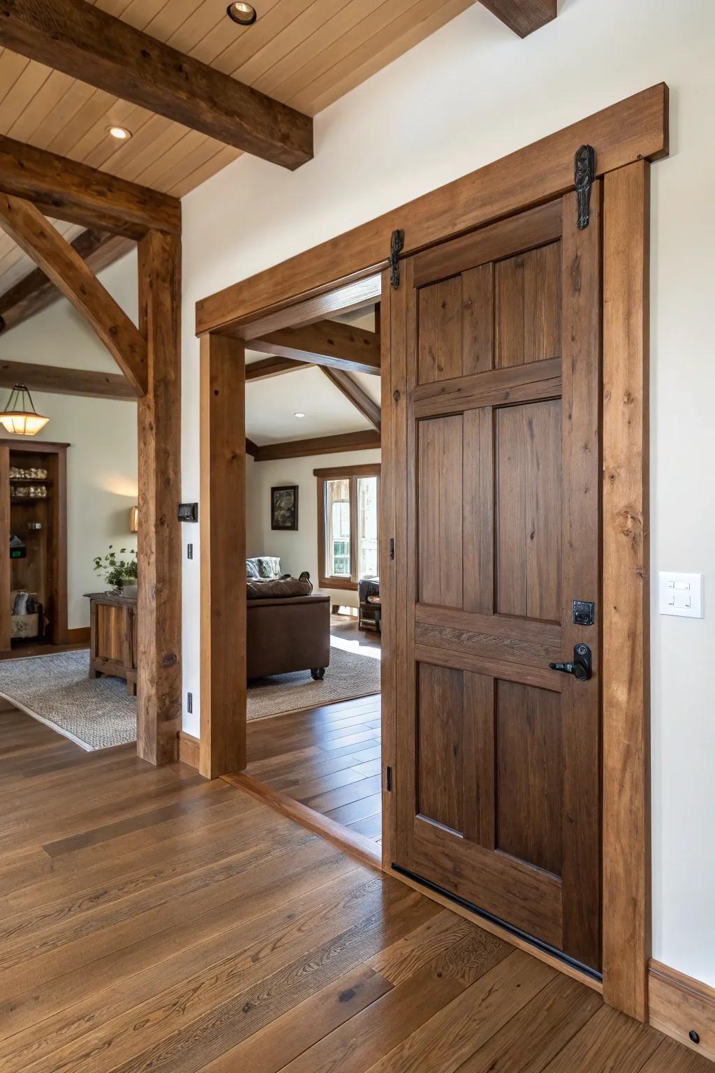 A simple yet bold door frame that stands out as an architectural feature.