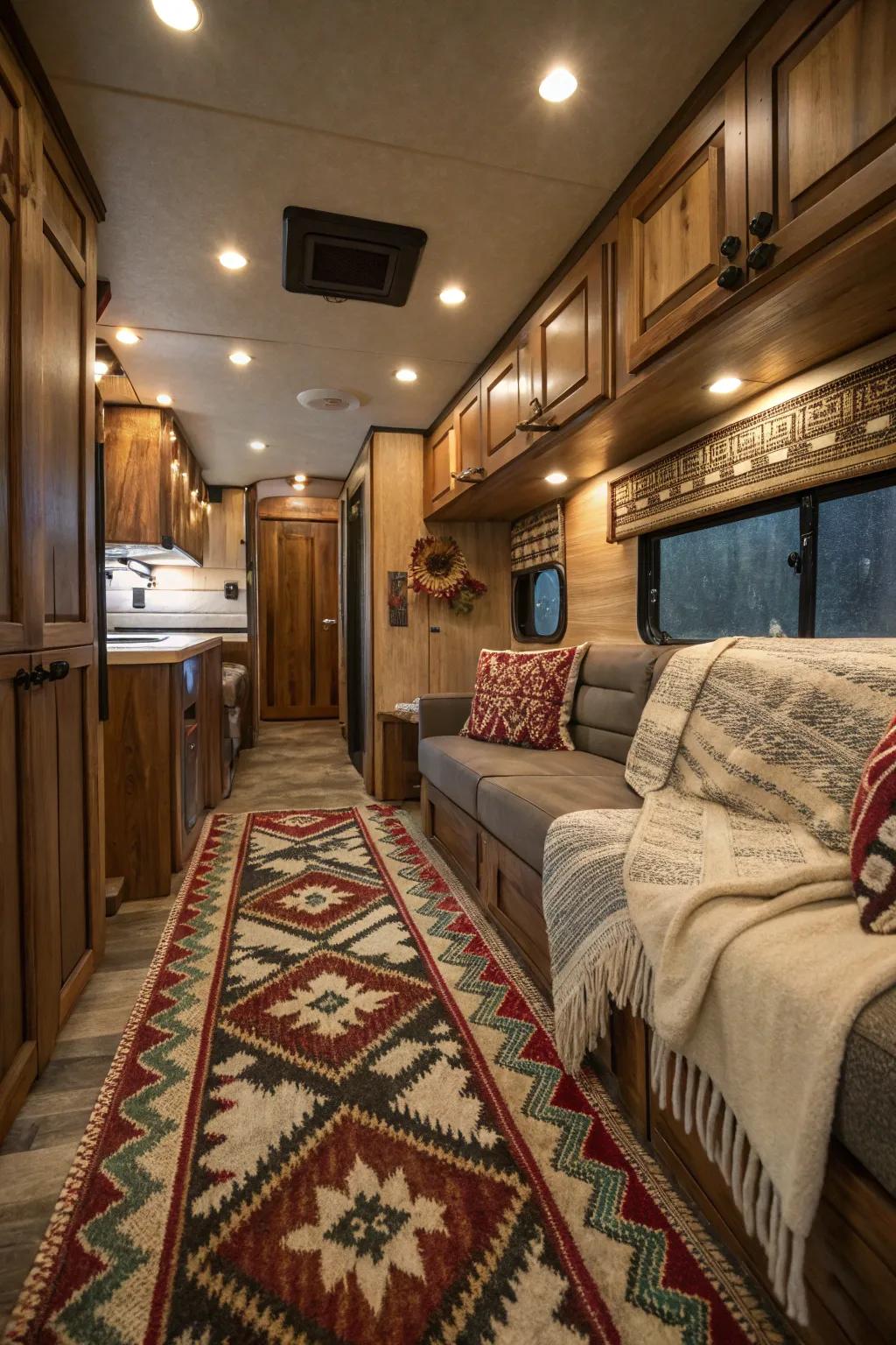 Fabrics incorporate layers of comfort and artistic attraction.