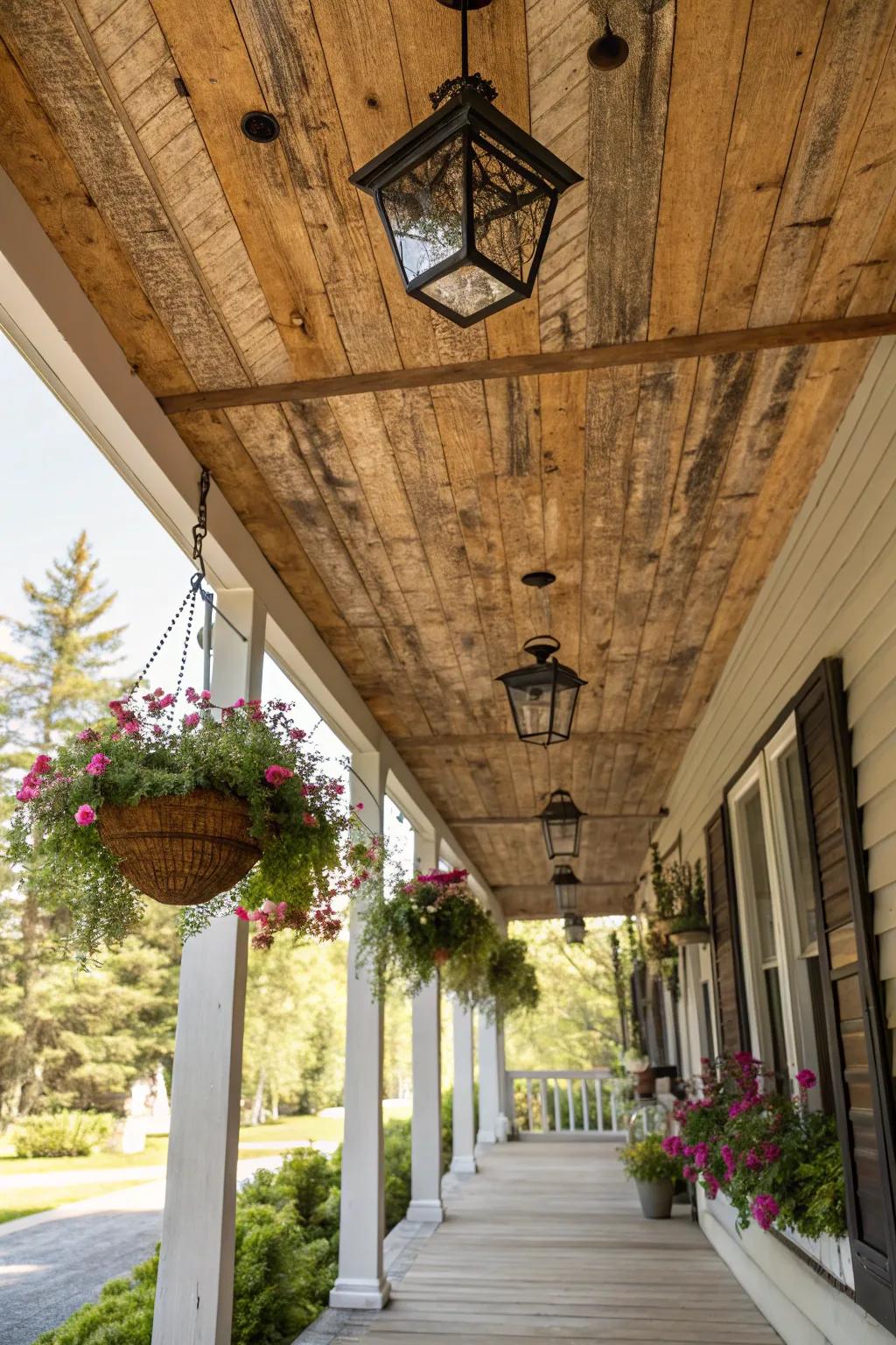Genuine wood panels deliver a smooth countryside atmosphere.
