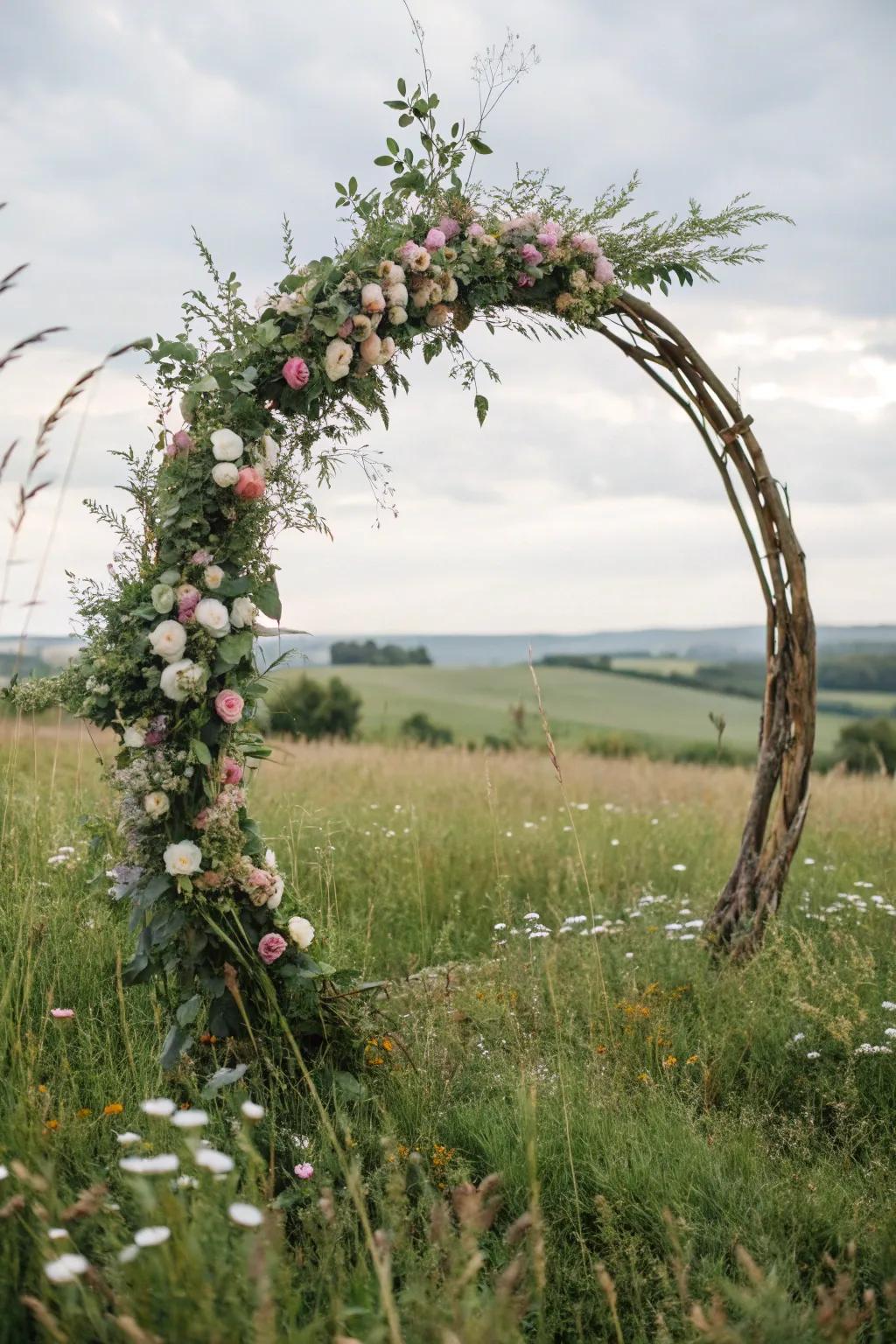 A symbolic circular arch, representing love's unending bond.