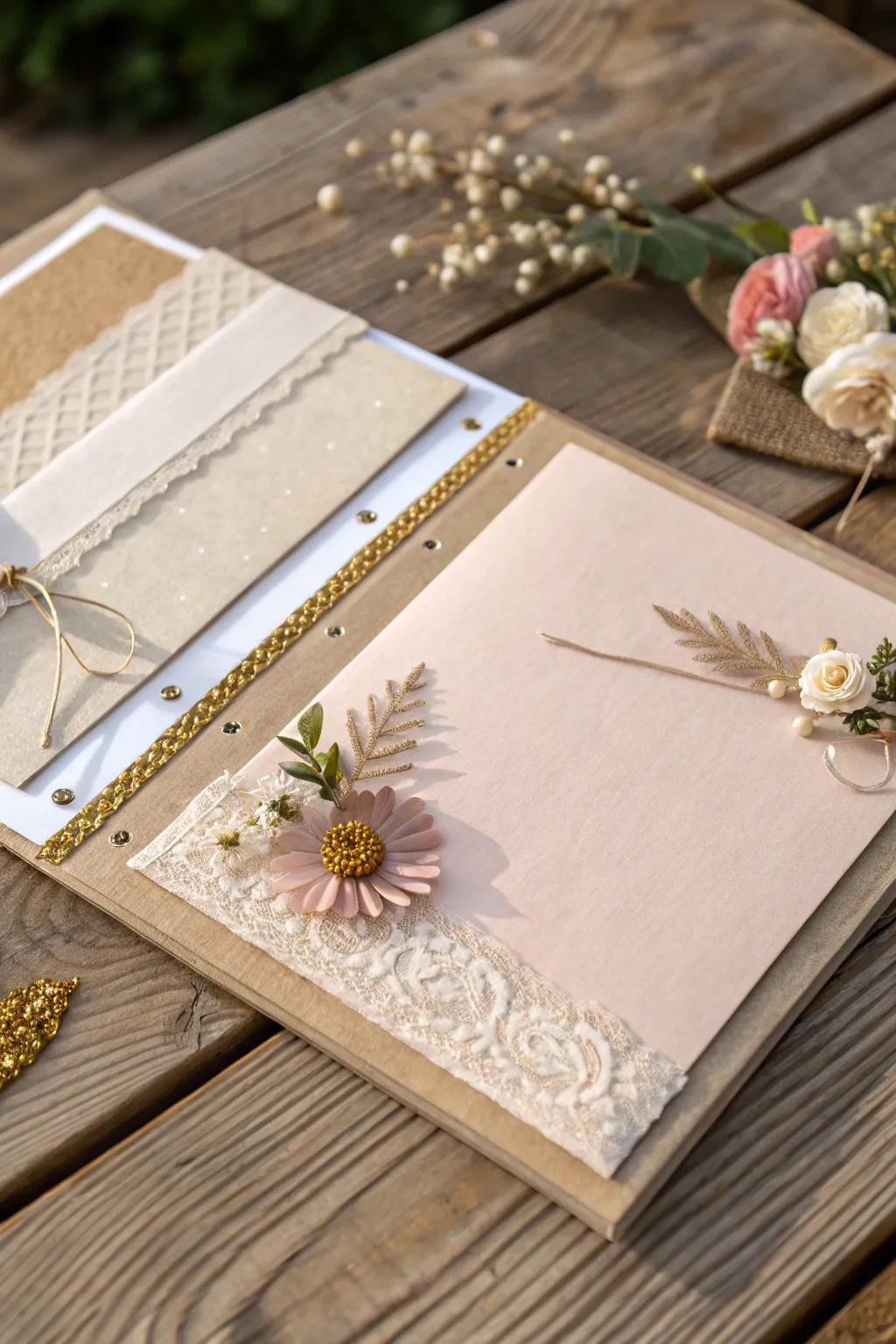 Discover the charm of layering in your scrapbook projects for a breathtaking, textured effect. 🌿✨ #ScrapbookArt #LayeredDesign