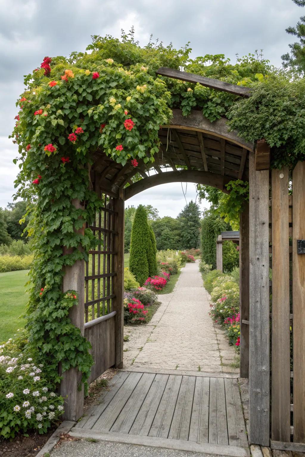 Inspire interest with a secret garden entrance.