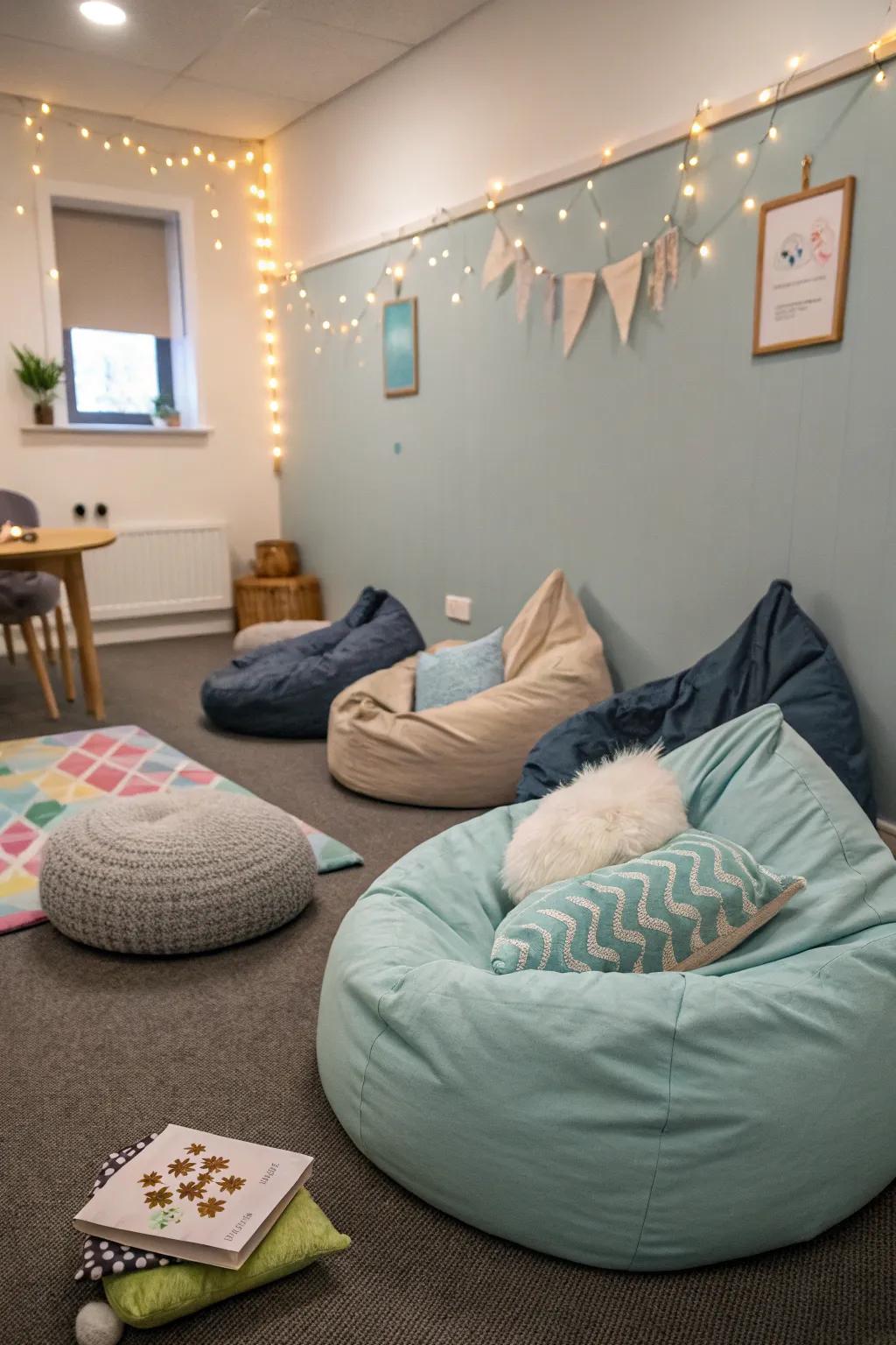 Comfortable seating promotes relaxation and comfort.