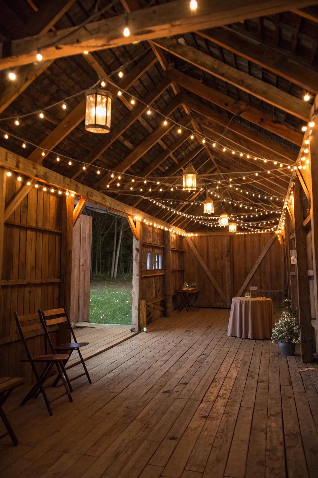 Gentle lighting creates a warm and welcoming vibe.