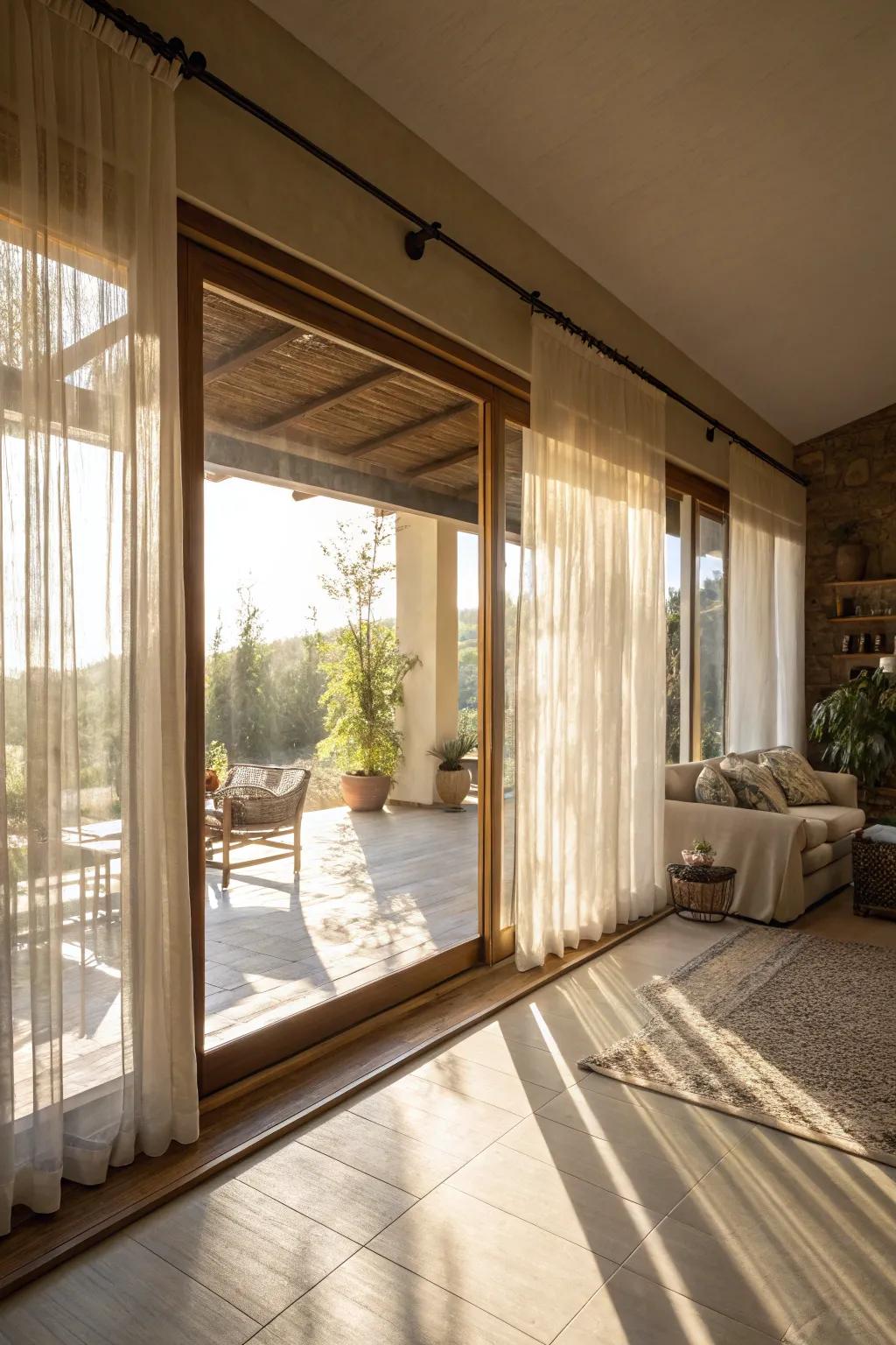 Translucent panels enable sunlight to stream in beautifully.