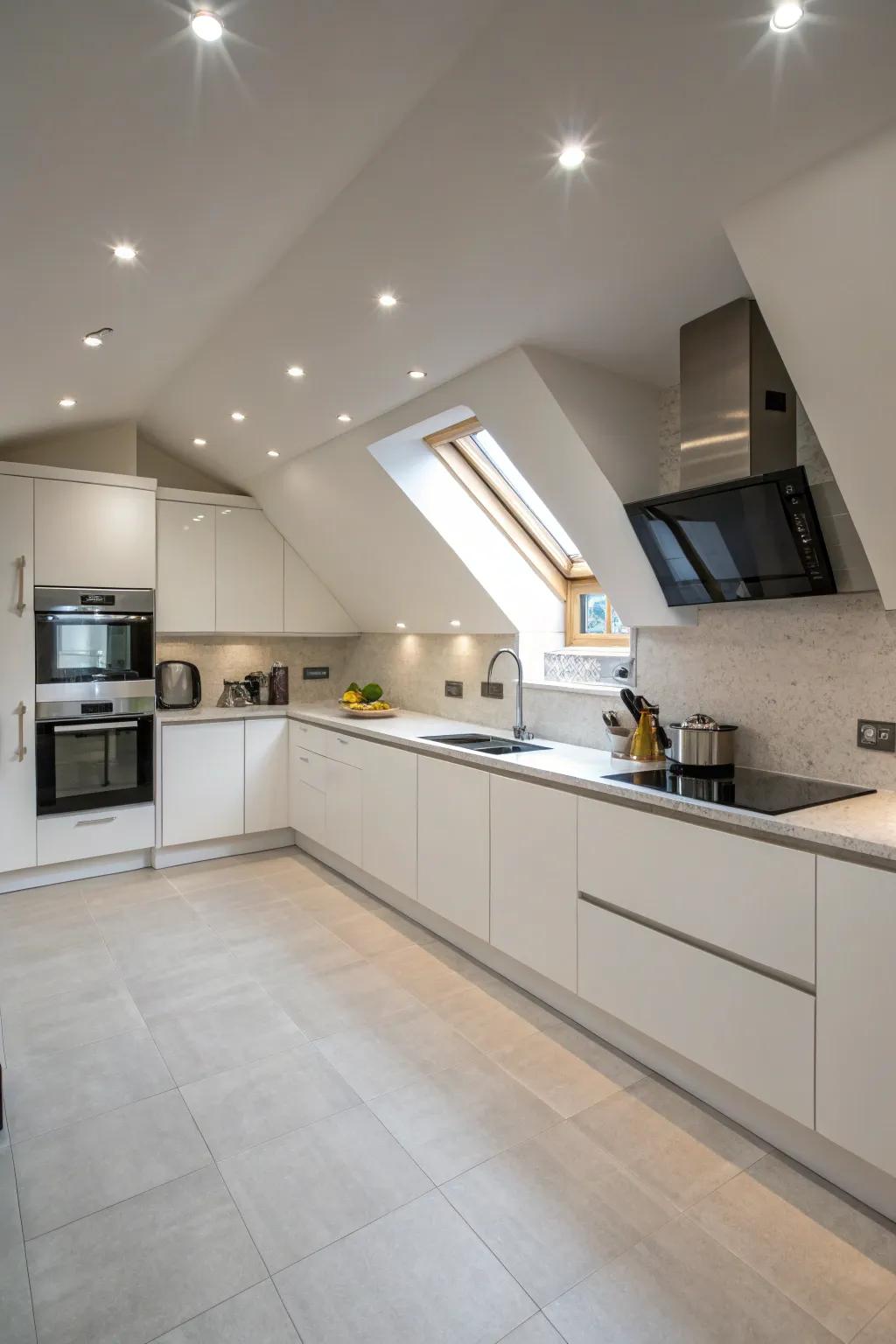 Sunken lights provide a smooth, subtle lighting option.