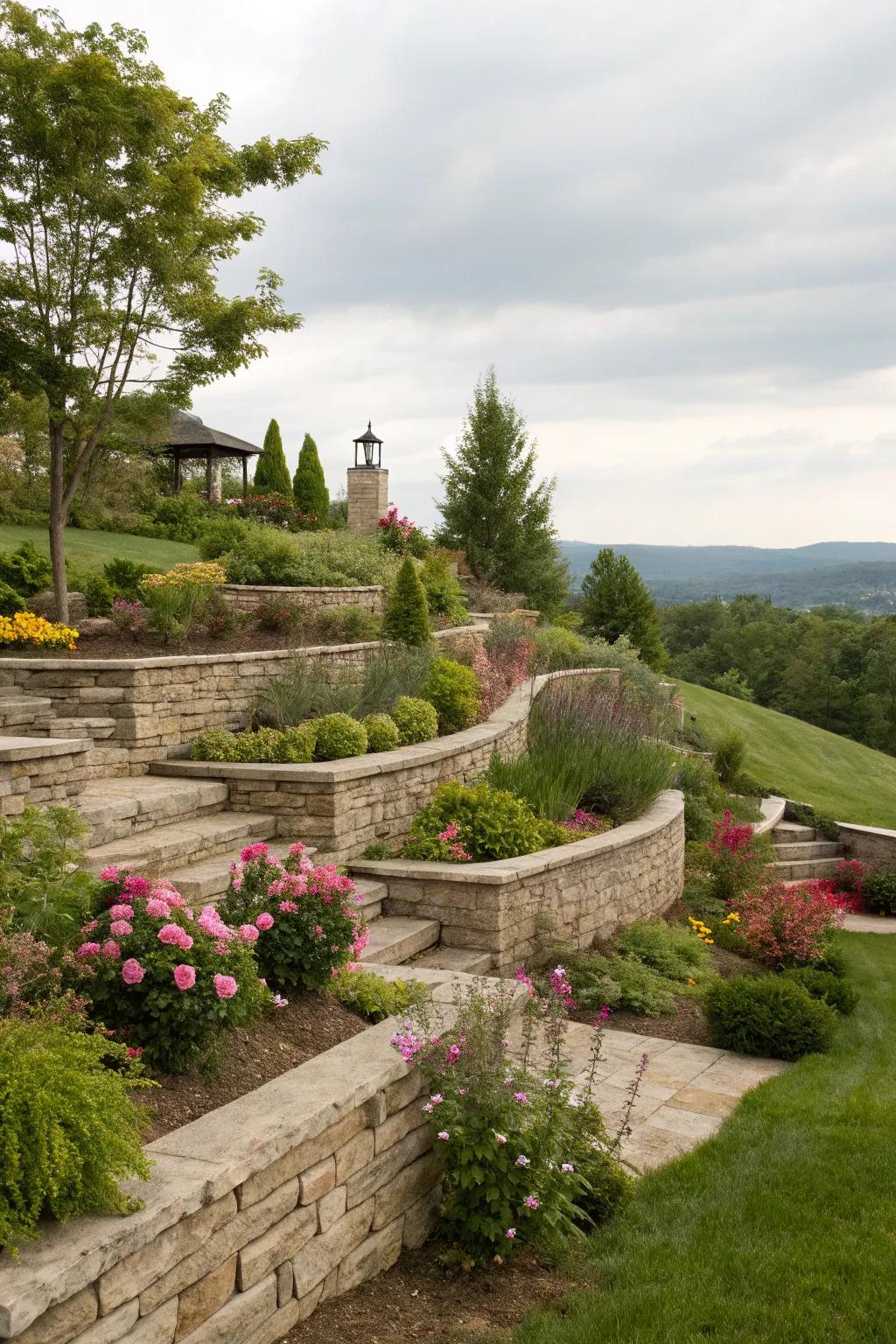 Retaining walls combine design and support.