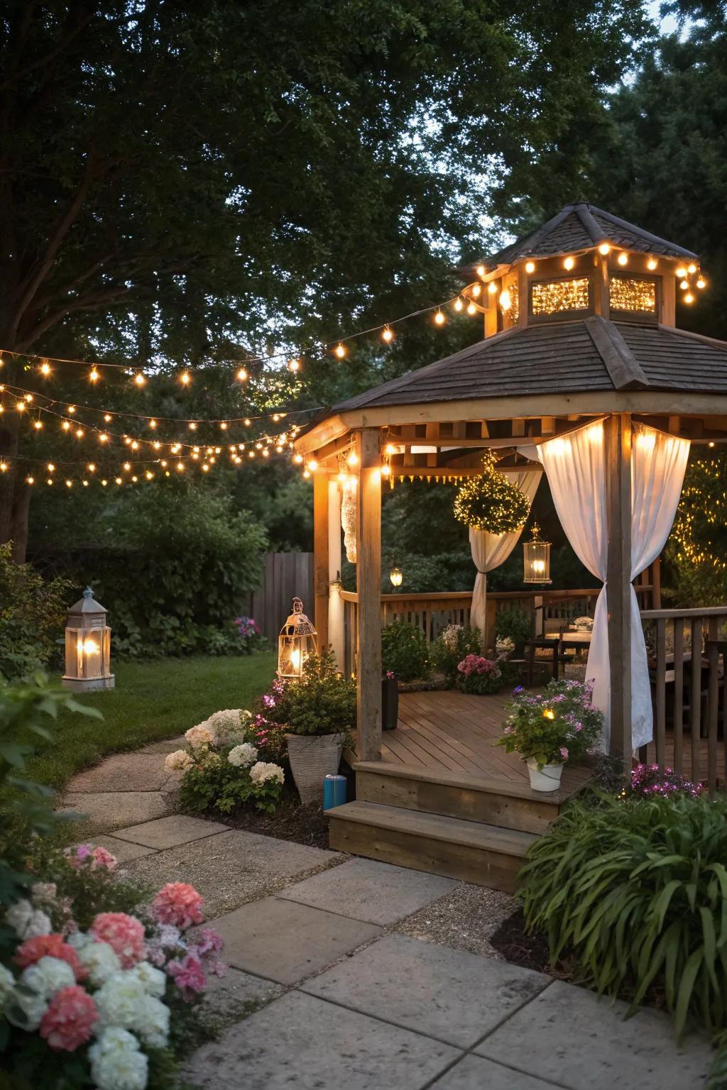Establish a captivating atmosphere with ambient lighting.