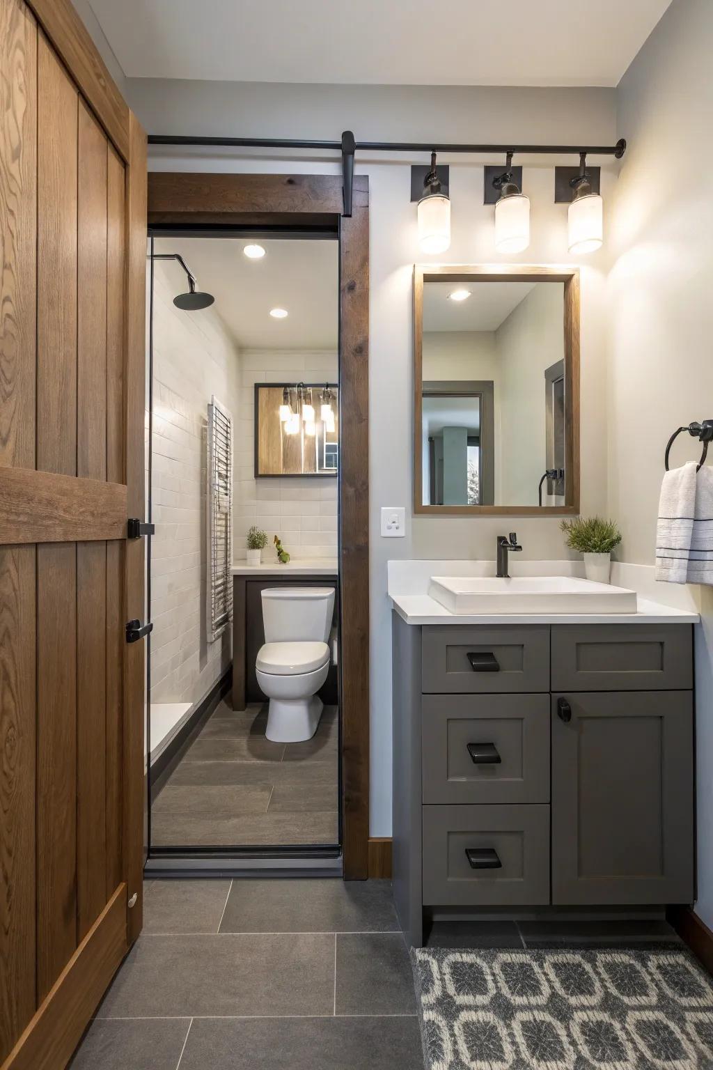 Sliding doors offer a refined answer to restricted spaces.