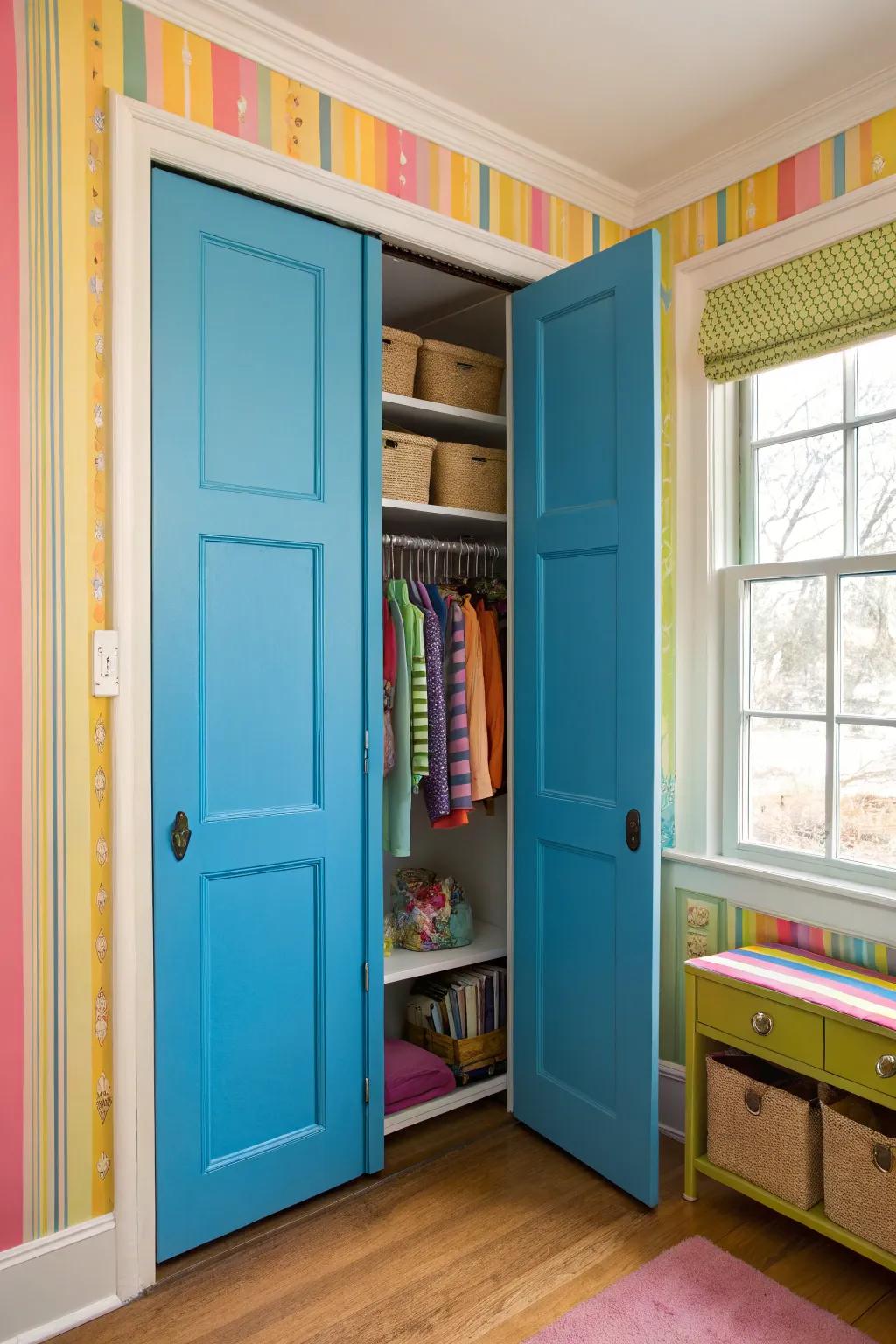 Intense shades turn your closet into a central design feature.