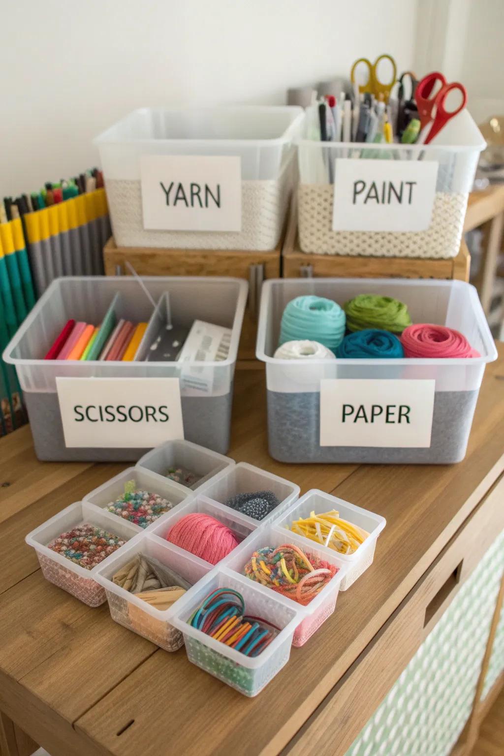 Labels make it easy to find what you need quickly, saving time and cutting down on clutter.