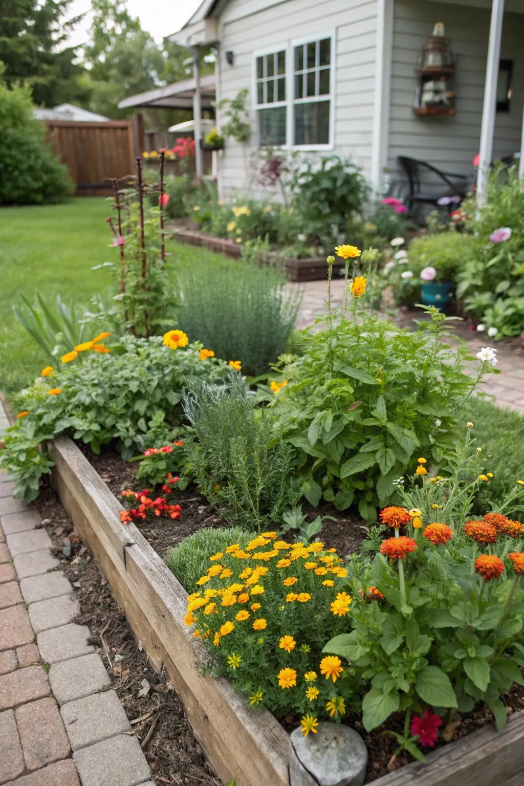 Merge beauty and practicality by blending edibles with ornamentals.