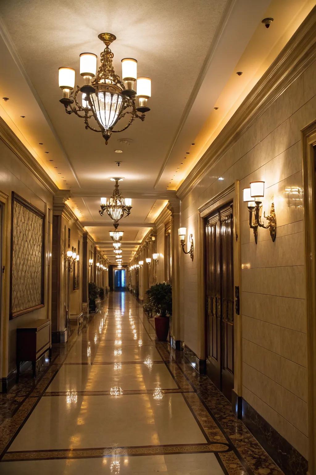 The right lighting can significantly improve the appearance and ambiance of your small hallway.