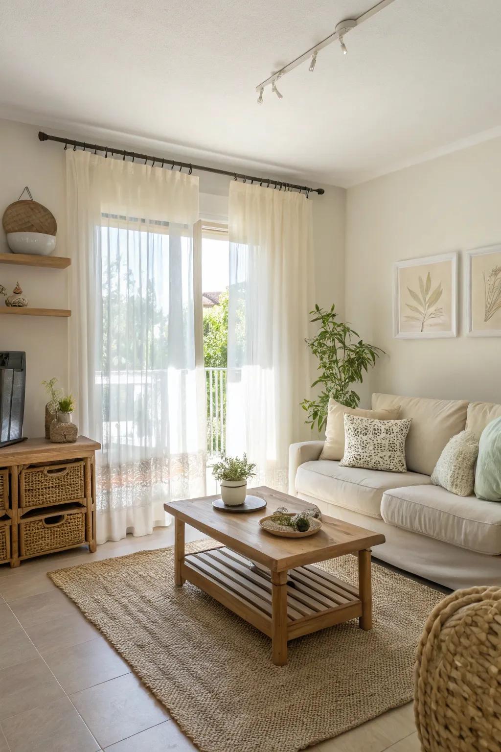 Pale shades help to brighten up small spaces.