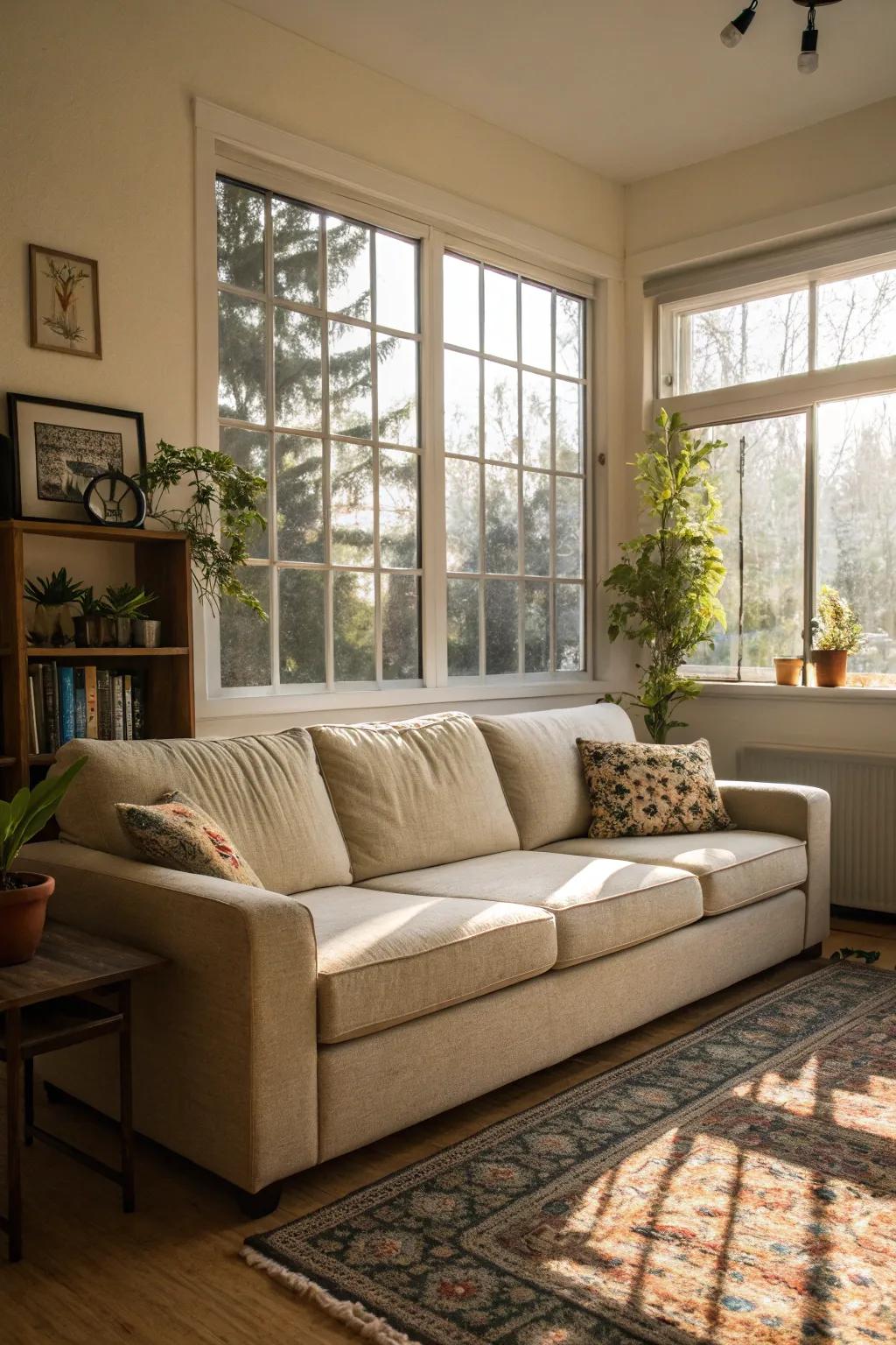Enjoy a comfy seat with a view.