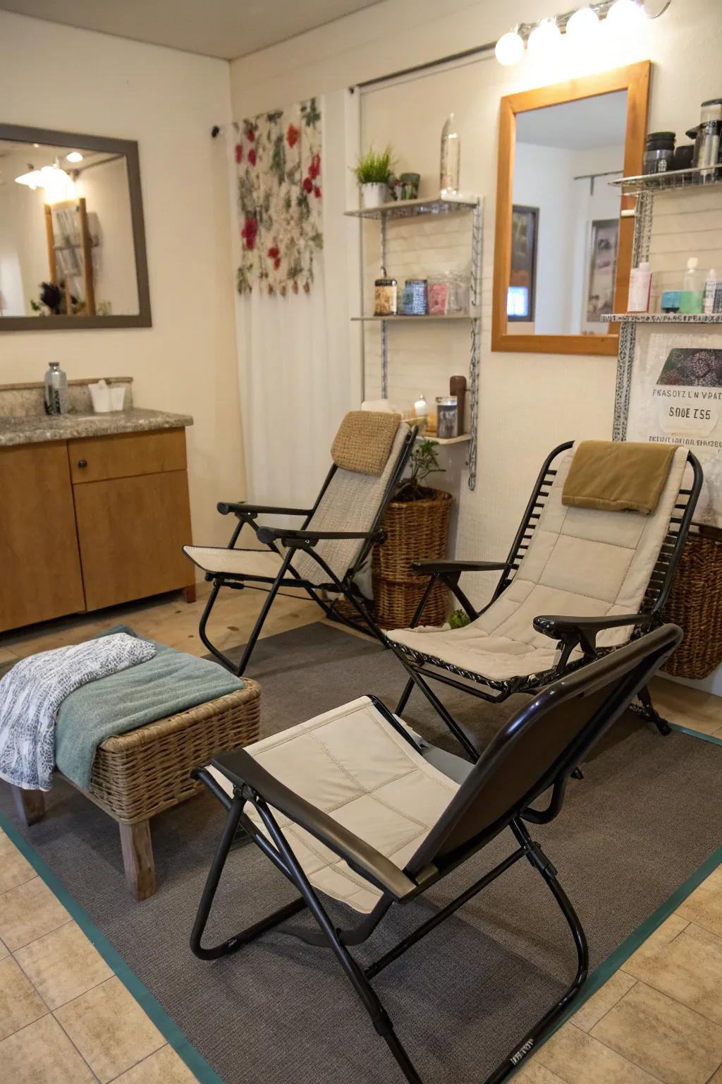 Versatile furnishings which are both practical and conserve space.