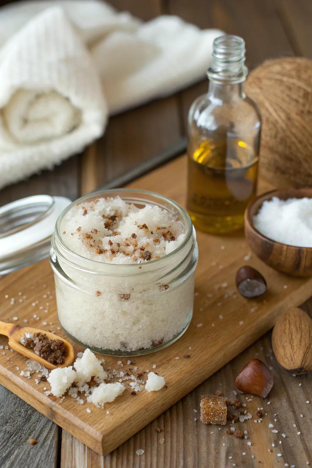 Natural homemade body scrubs are a great way to nourish and smooth the skin.