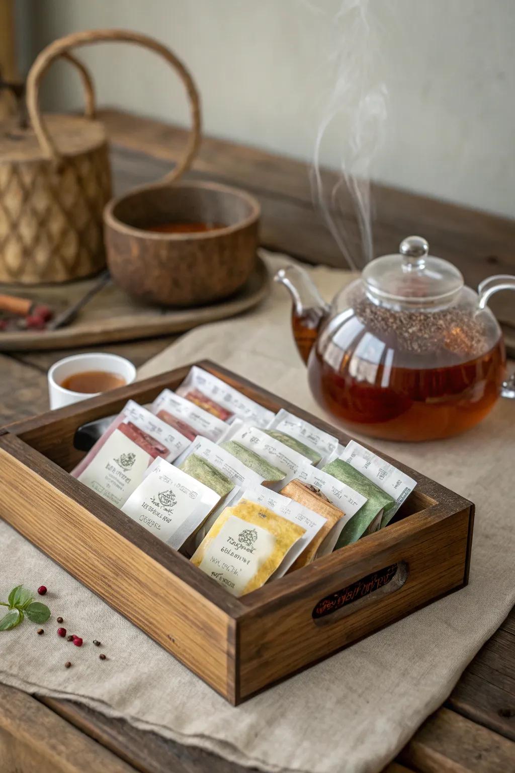 Enjoy the soothing properties of different organic infusions.