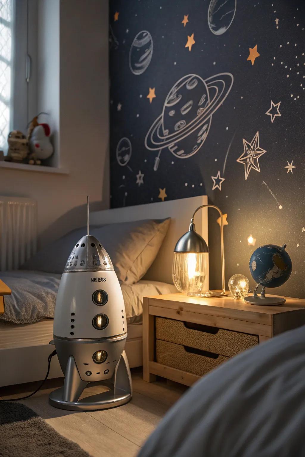 Use ambient lighting to replicate the delicate glow of celestial bodies.