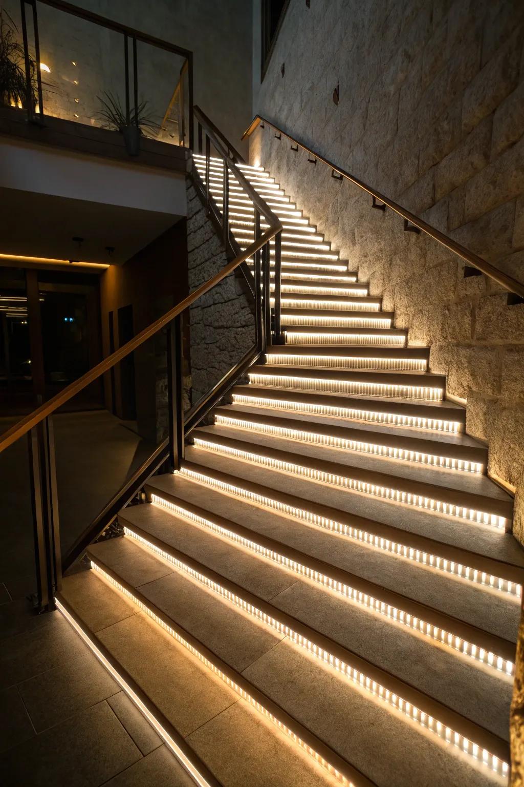 Illumination ribbons deliver a streamlined and modern lighting resolution.