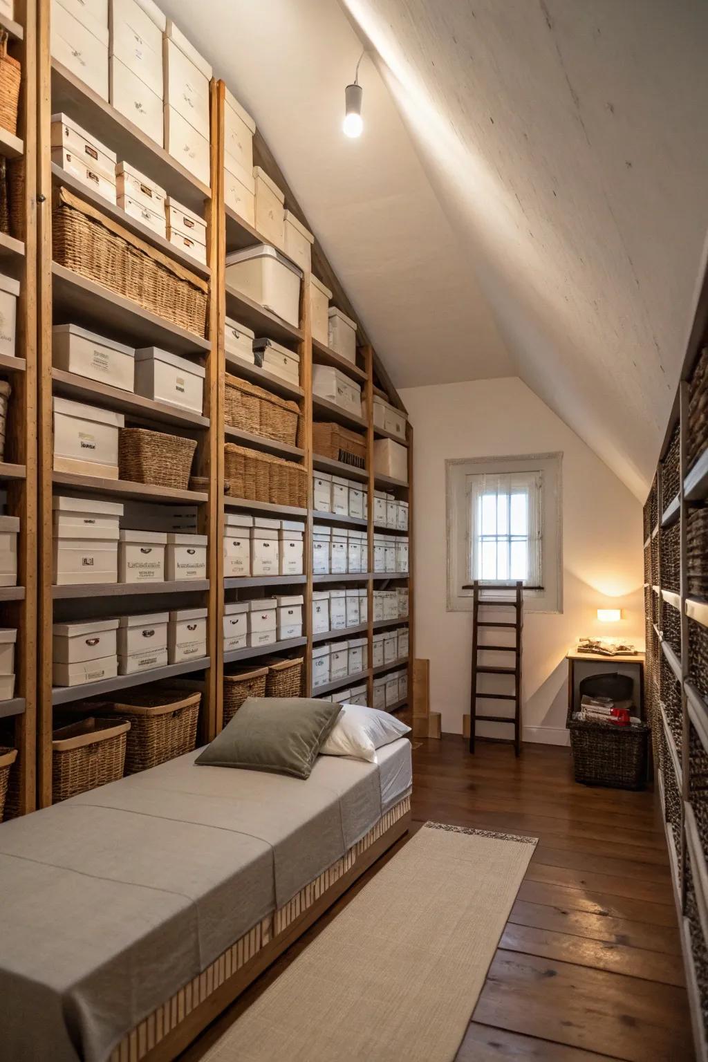 Use vertical space to gain extra storage.