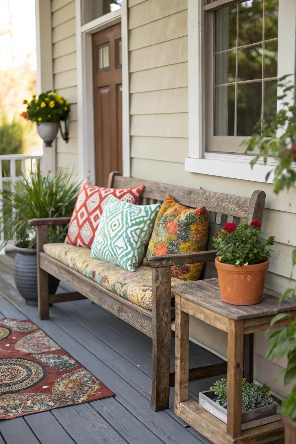 An inviting seating space ideal for summer unwinding.