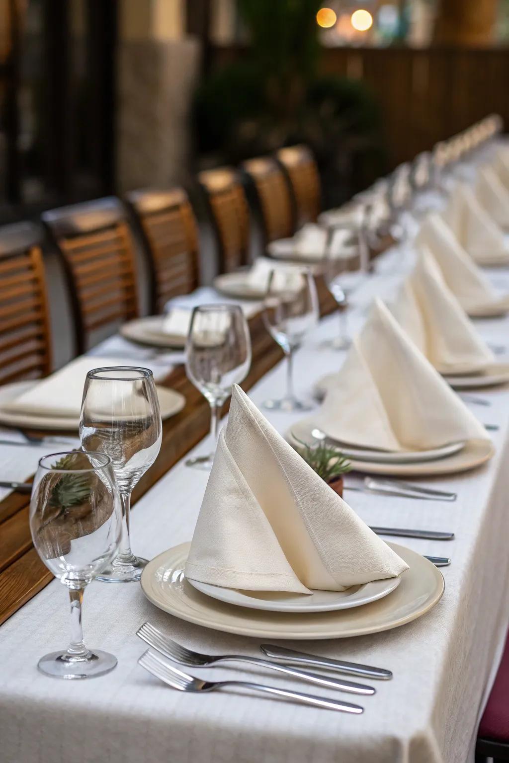 A traditional table setting that showcases classic consistency.