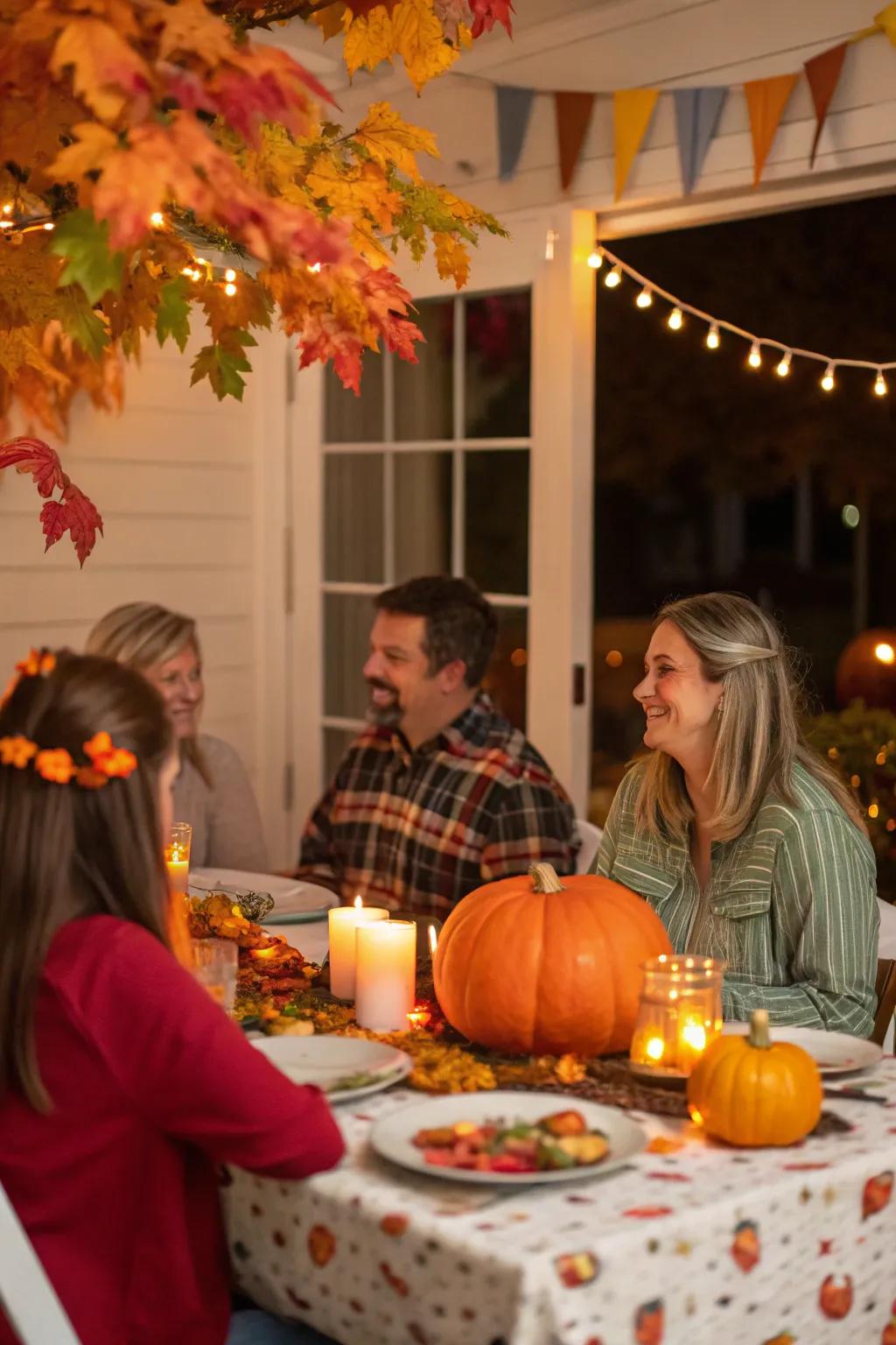 Story time adds a personal and intimate touch to the Thanksgiving meal.