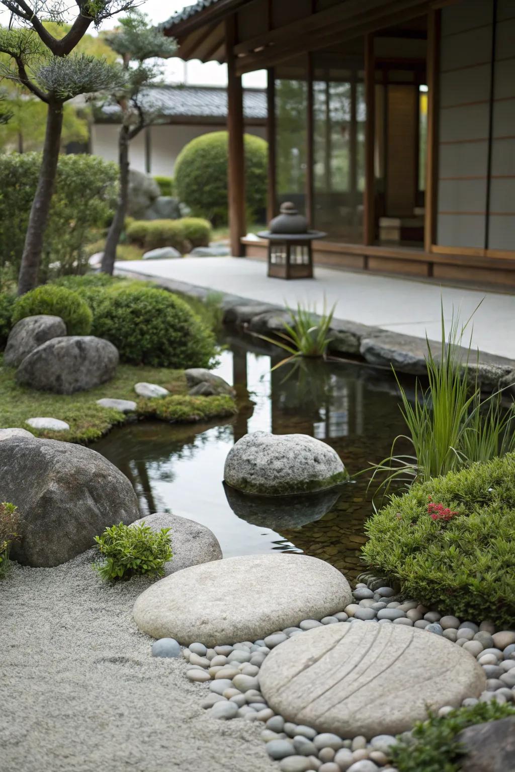 A serene Zen garden offering a peaceful getaway.