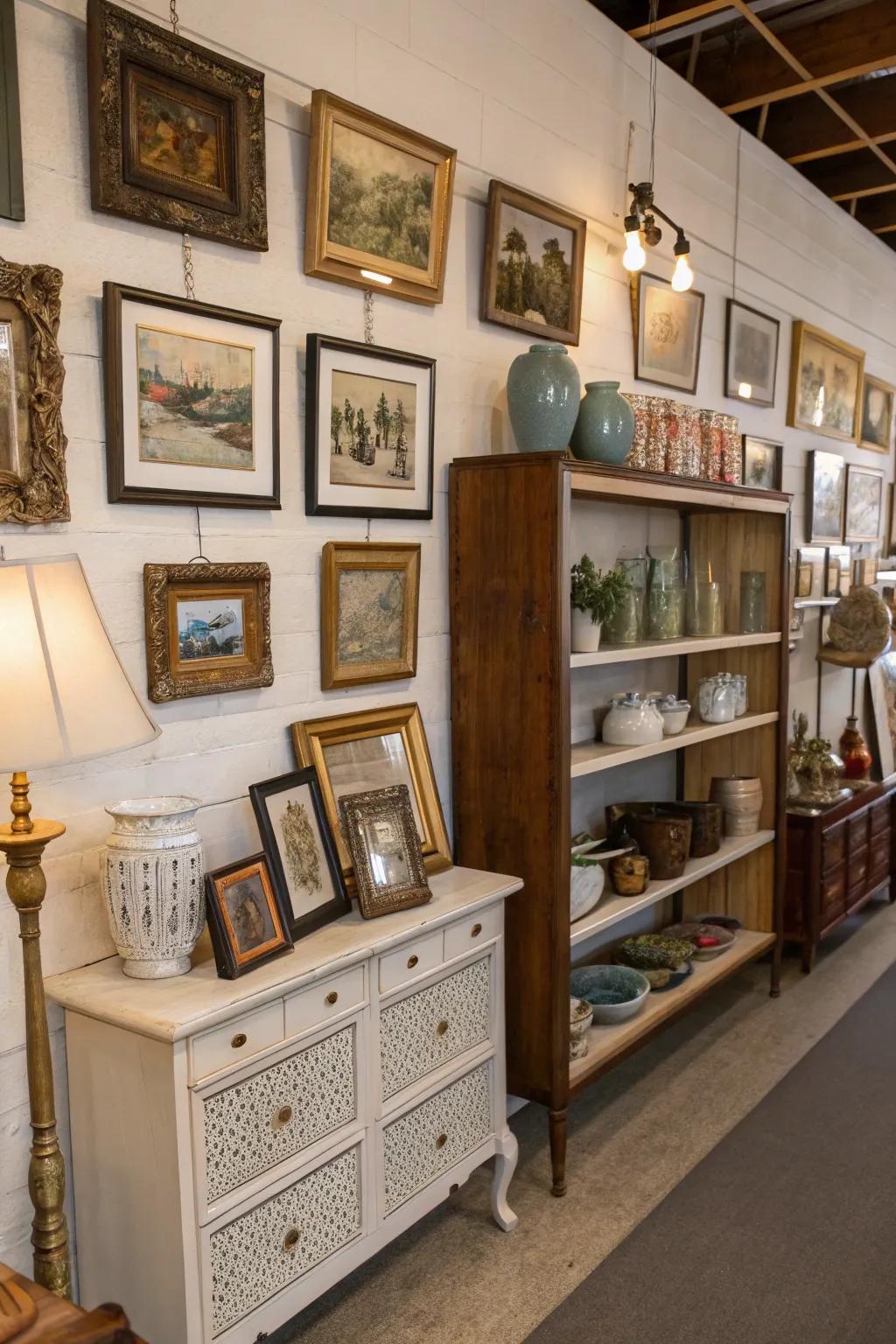 Classic decor items adding personality to a space.