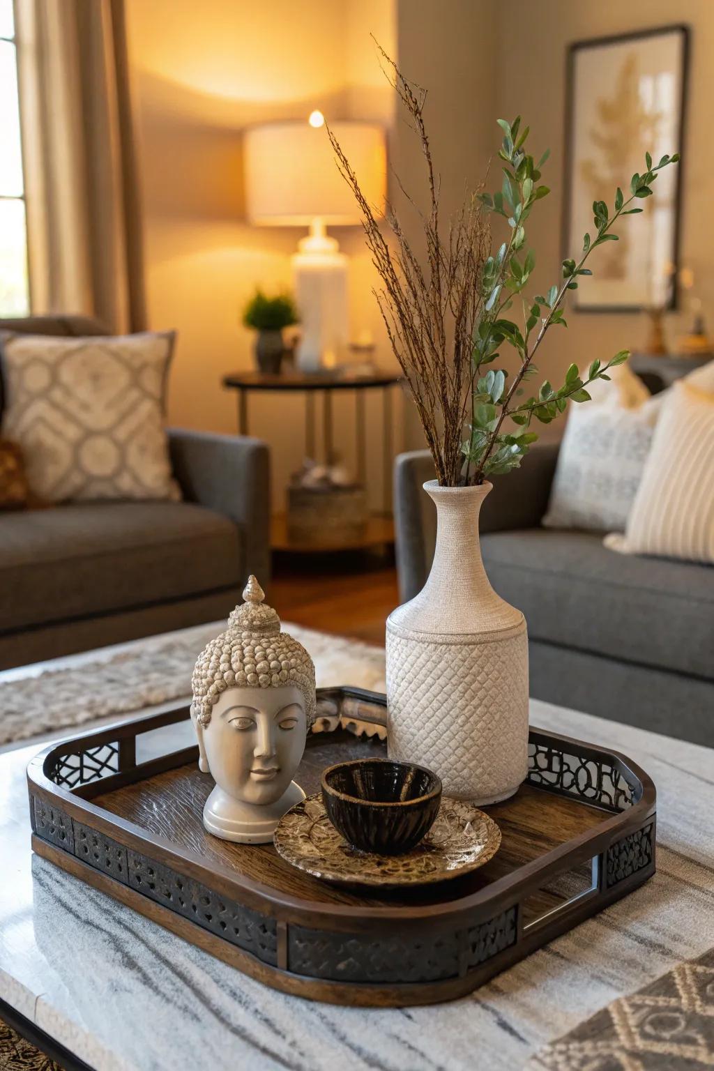 Showcase your personal style with artistic accents on your tray.