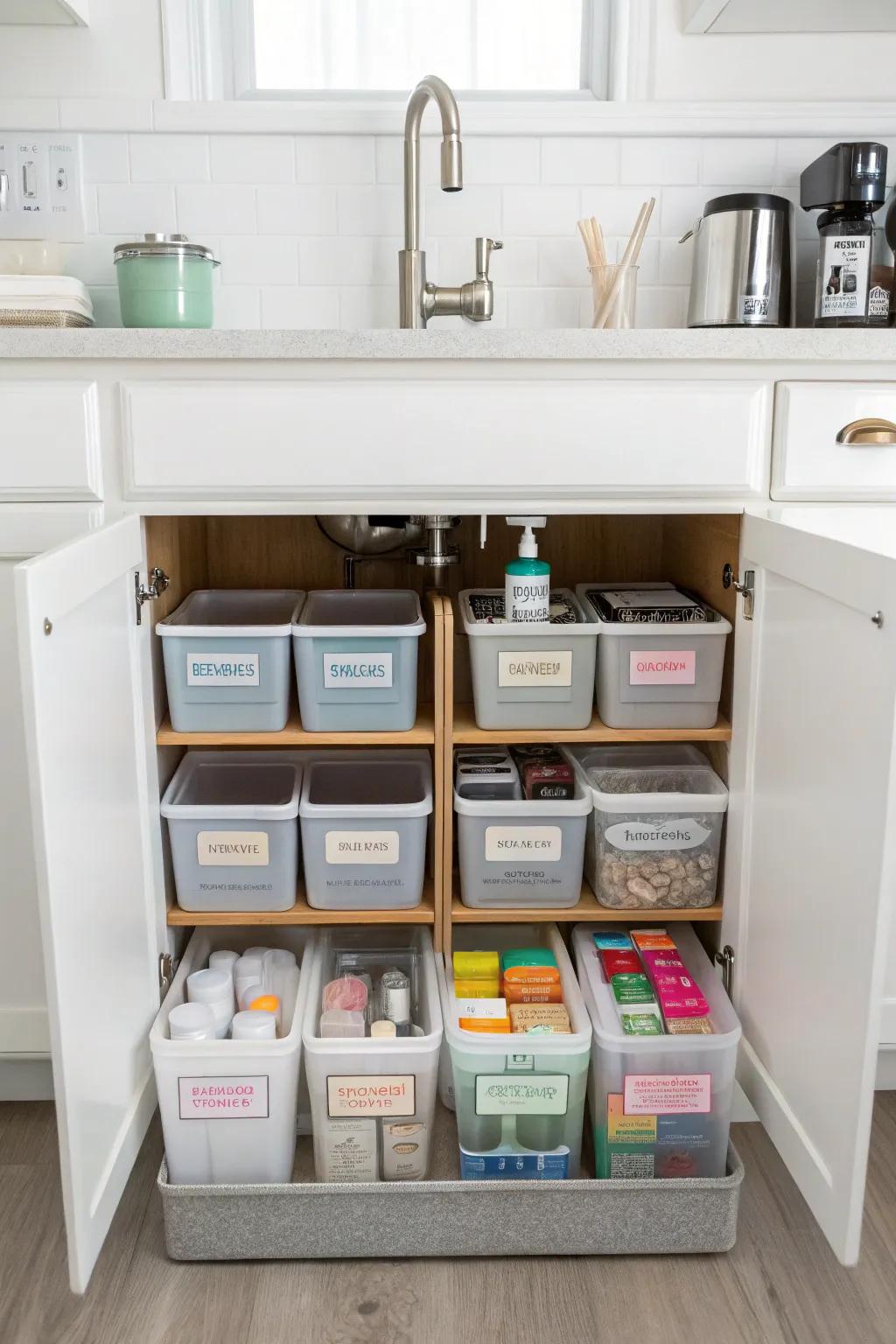 Labels ensure everyone knows the proper place for each item.