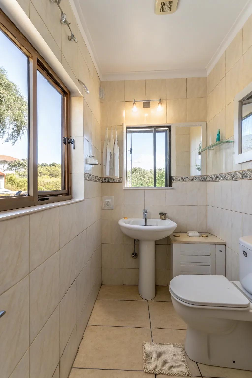 Light colors make a space feel larger.