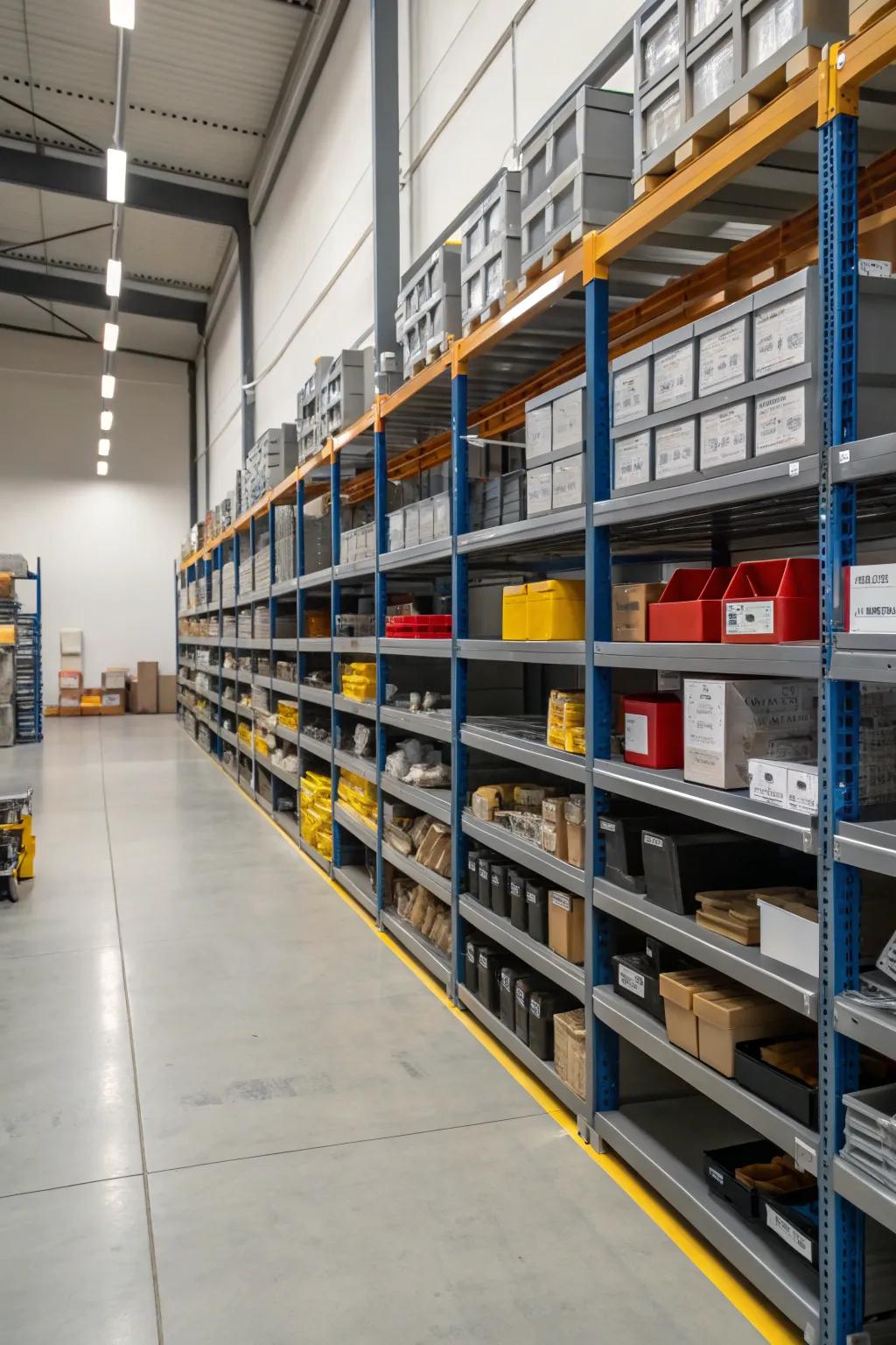 Strategic placement organizes items by frequency of use for easy retrieval.