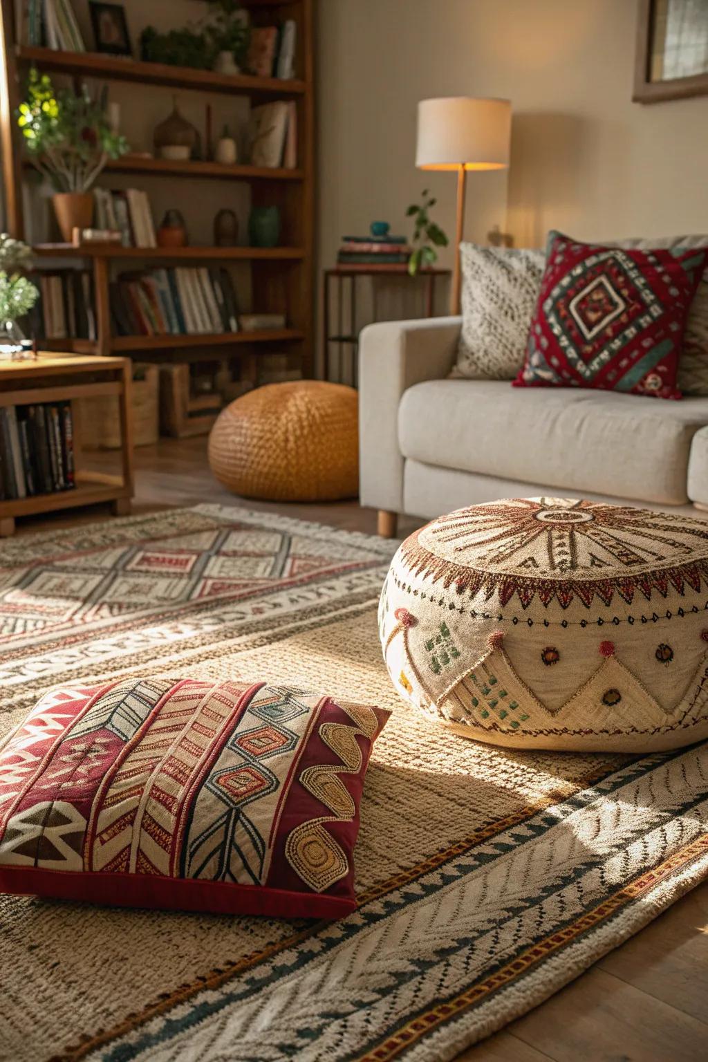 Tactile fabrics amplify the warmth and dimension of your Western living room.