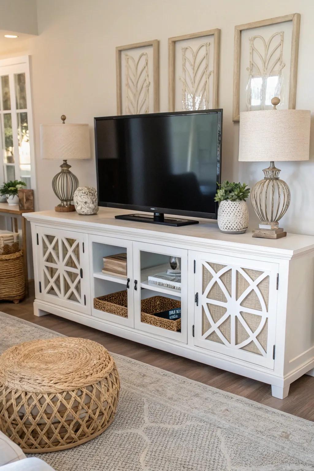 Establish harmony with symmetrical decor.