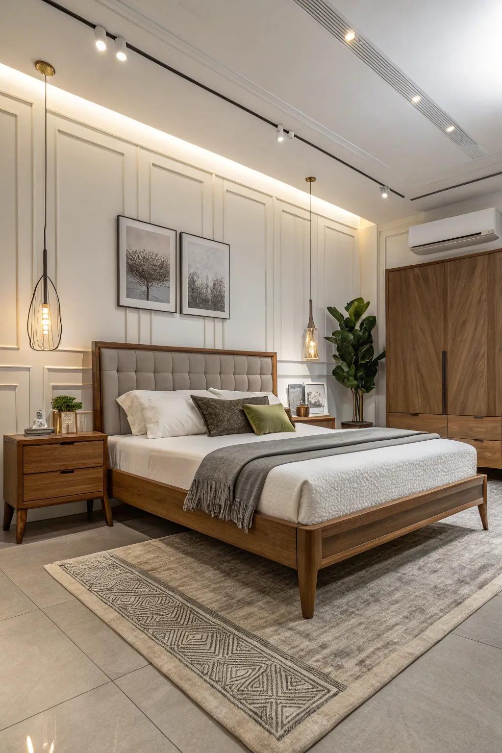 Sleek wooden bed design that is great for a modern home.