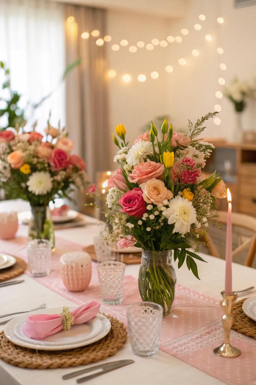 Bring your table to life with beautiful floral pieces.