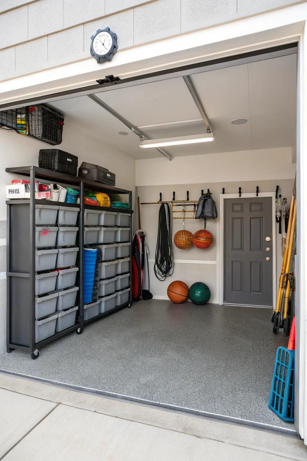 Maintain order by having a dedicated zone for all your sports gear.