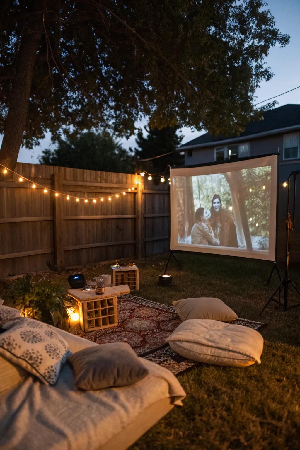 Watch a movie under the stars with close friends and family.